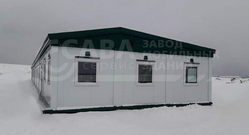Модульное здание Штаб Строительства Иркутская область Усть-Кутский район для ООО «Иркутский завод полимеров»